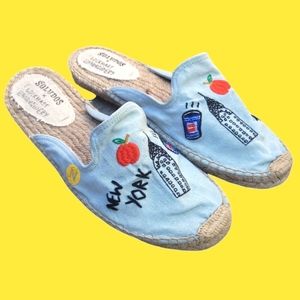 SOLUDOS x LOCKHART EMBROIDERY Limited New York Edition Espadrilles Slides Shoes